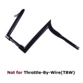 Massive 1 1/2 Inch Ape Hangers Handlebars, 16 Inch Black Handlebars for Harley Davidson Touring, Softail, Dyna, Sportster, Baggers, Dressers, EZ Mounting Wiring. - SHARKROAD